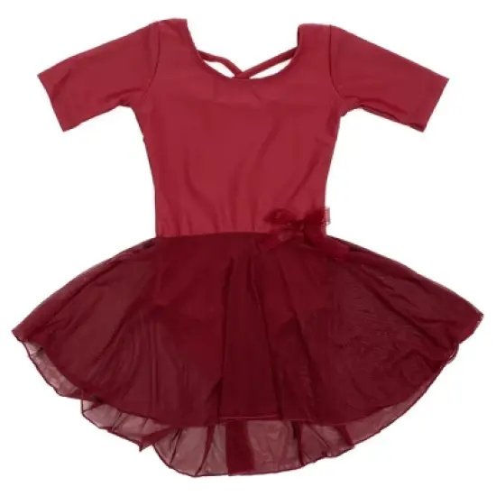 Leveret Girls Elbow Sleeve Skirt Leotard image {13}