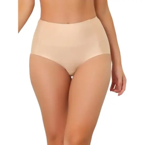 Allegra K Women's Tummy Control Unlined High-Waisted Breathable Hipster Underwear image {7}