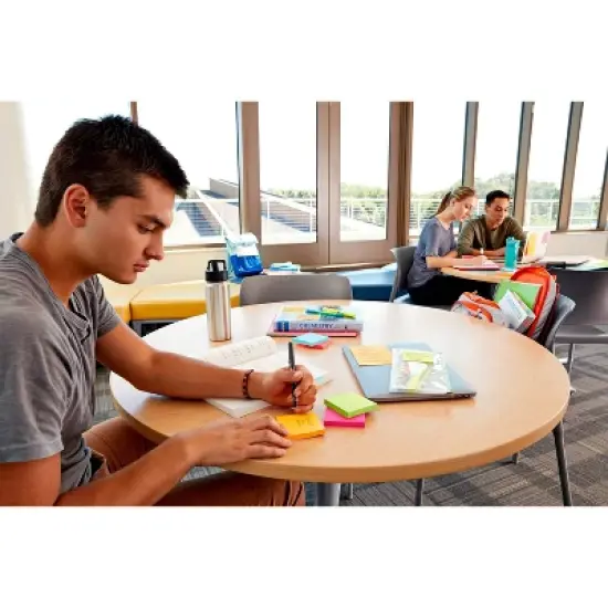 Post-it Super Sticky Notes 3"x 3" Energy Boost Collection: 6 Multicolor Pads, 70 Sheets Each, Art & Design Theme image {10}