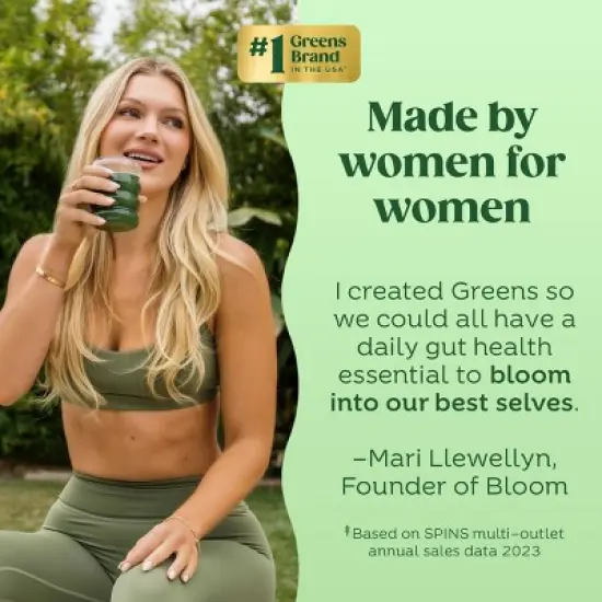 BLOOM NUTRITION Greens and Superfoods Powder - Peach - 5ct image {4}