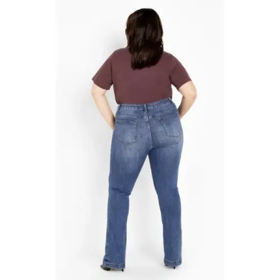 Women's Plus Size Harley Lily Bootleg Jean - mid denim | CITY CHIC image {2}