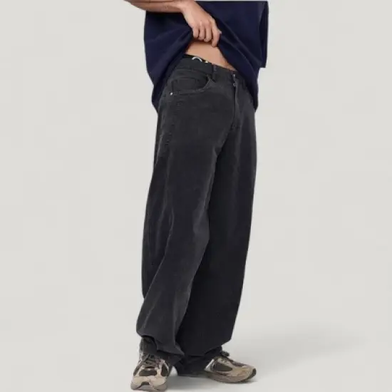 Anna-Kaci Active Men's Wide Leg Relaxed Fit Pants with Classic Five-Pocket Design image {1}