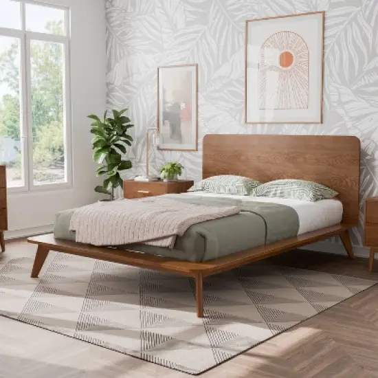 HOMES: Inside + Out Riverstone Mid-Century Modern Platform Bed image {1}