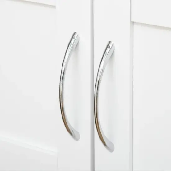 HOMCOM Bar Cart Rolling Kitchen Island on Wheels with 9-Bottle Wine Rack, Small Kitchen Cart Kitchen Storage Cabinets, Wooden Countertop, White image {5}