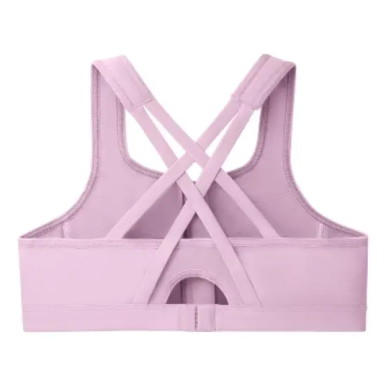 Glamorise Womens Zip Up Front-Closure Sports Wirefree Bra 9266 Lavender image {4}