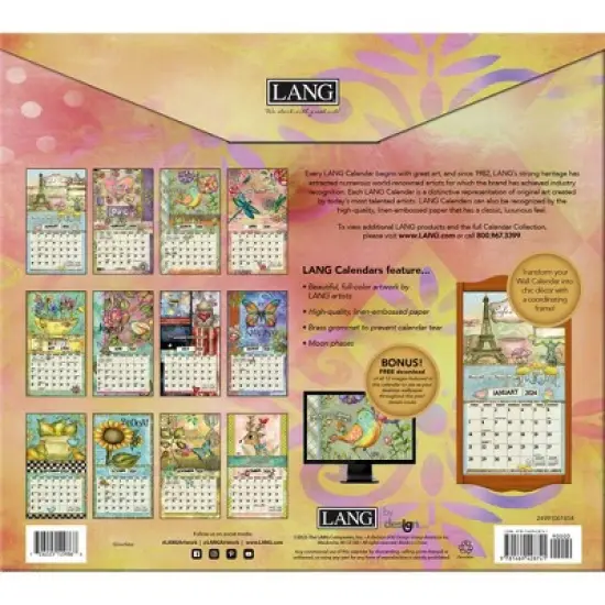 Lang 2024 Wall Calendar 24"x12" Color My World image {2}