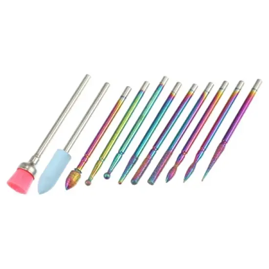 Unique Bargains Nail Drill Bits Set for Acrylic Gel Nails Remover Drill Bits for Nails Home Nail Care Supplies 11 Pcs image {5}