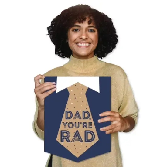Big Dot of Happiness My Dad is Rad - Outdoor Home Decorations - Double-Sided Father's Day Party Garden Flag - 12 x 15.25 inches image {7}