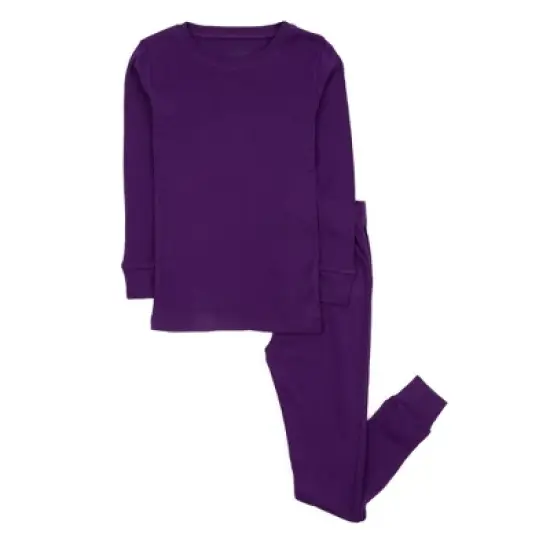 Leveret Kids Two Piece Long Sleeve Cotton Solid Boho Color Pajamas image {7}