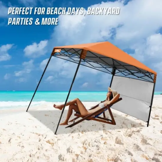 EAGLE PEAK 8x8ft Pop Up Canopy with Sidewall, 8x8 Base 6x6 Top image {17}