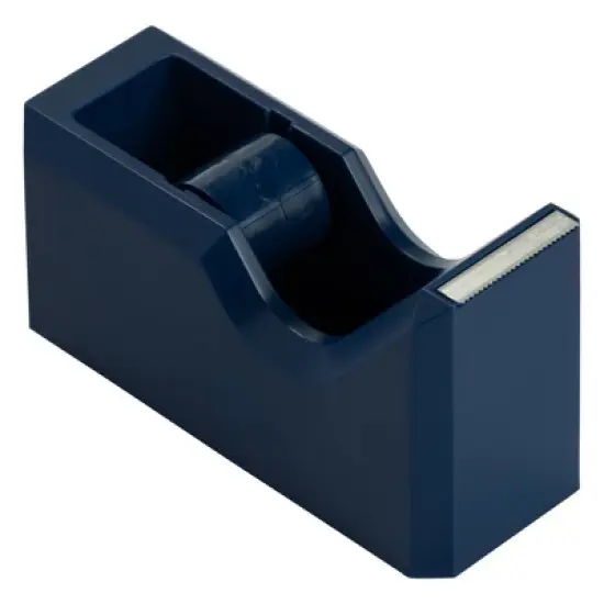 JAM Paper Colorful Desk Tape Dispensers - Navy Blue: Plastic File Fasteners, Stationery Clips, 1.75" Height, 2.5" Width image {2}
