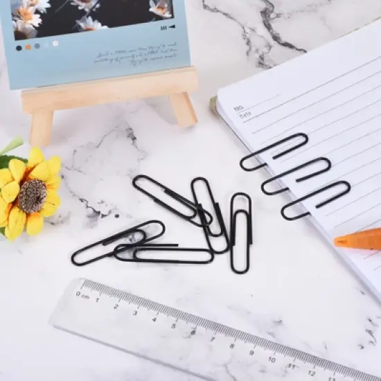 Unique Bargains Medium Metal Prevent Tearing Pages Home Office Paper Clip 100 Pcs image {4}