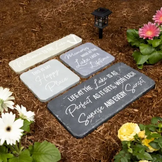 Pavilion Gift Company - Lake - 16" x 3.75" Garden Stone - Stepping Stones and Pathways image {2}