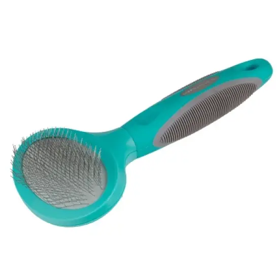 Groomer Essentials Round Slicker Brush - Medium Dog Brush for Grooming and Deshedding, Perfect for Cats and Dogs image {1}