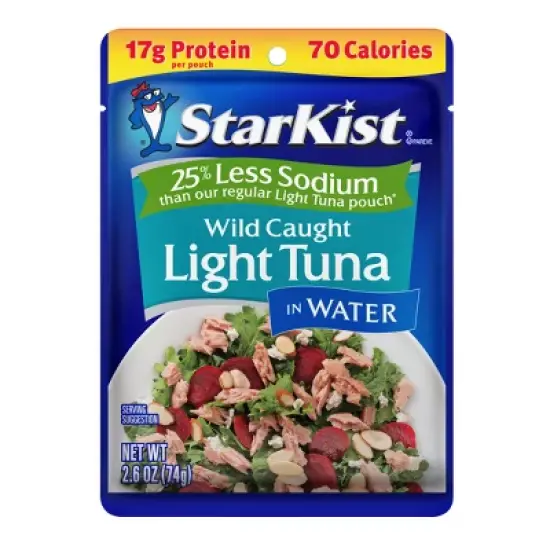 StarKist Reduced Sodium Chunk Light Tuna in Water Pouch - 2.6oz image {5}