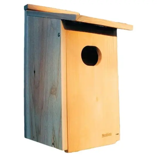 Woodlink WD1 Wood Mountable Hanging Winter Nesting Duck House Box with 4 x 3 Inch Oval Entrance Hole for Marshlands, Wetlands, and Ponds image {5}
