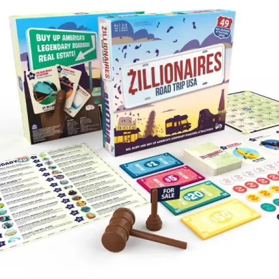 Big Potato Zillionaires Road Trip USA Board Game image {1}