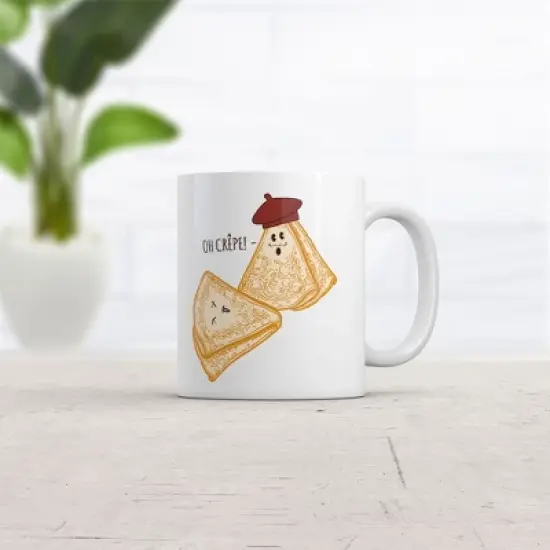 Crazy Dog Oh Crepe Mug Funny Sarcastic Graphic Novelty Coffee Cup-11oz image {1}