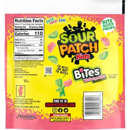 SOUR PATCH KIDS Soft & Chewy Candy Watermelon Bites - 12oz image {8}