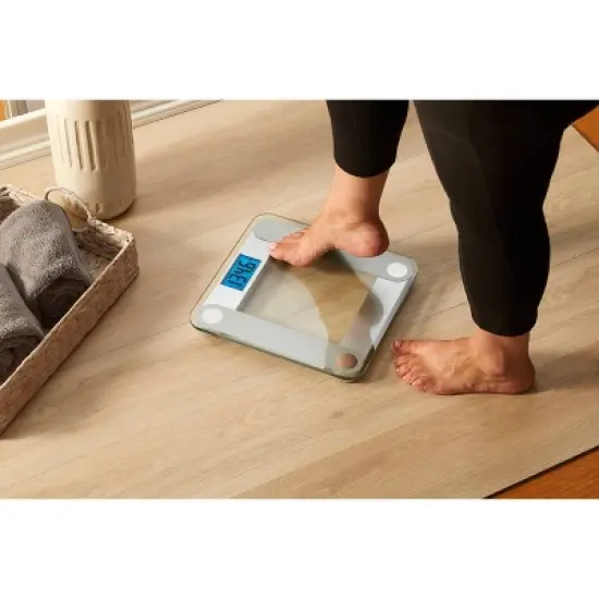 EatSmart Digital Precision Bath Scale Clear with Silver Accents image {4}