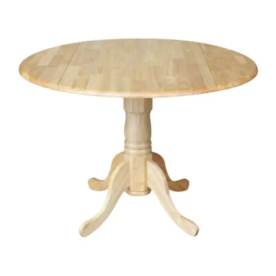 42" Mason Round Dual Drop Leaf Dining Table - International Concepts image {1}