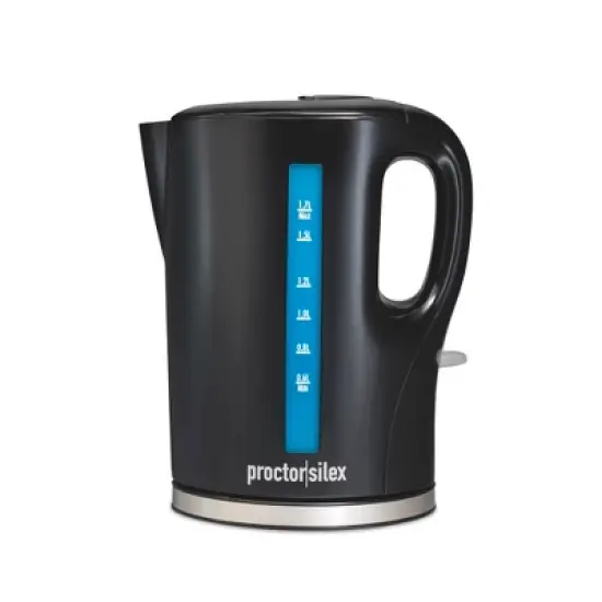 Proctor-Silex 1.7 Lt Cordless Electric Kettle - 41002PS: Black Water Heater Kettle, 1500W Hot Pot, Plastic Tea Maker image {8}