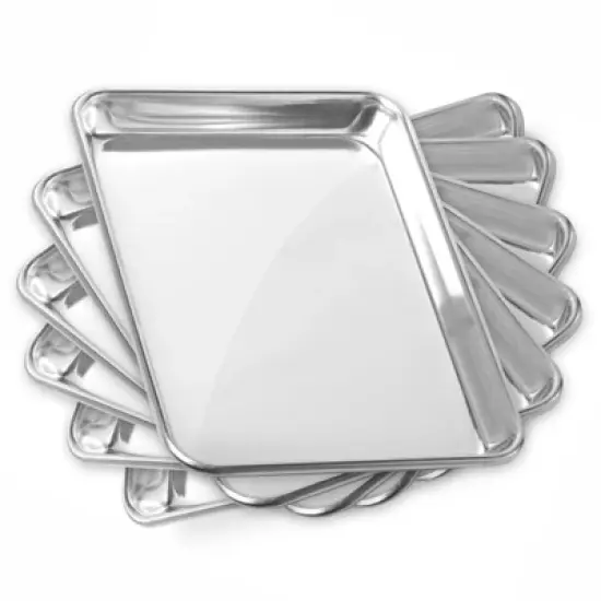 GRIDMANN Commercial Grade Aluminium Cookie Sheet Baking Tray - 6 Pans image {10}