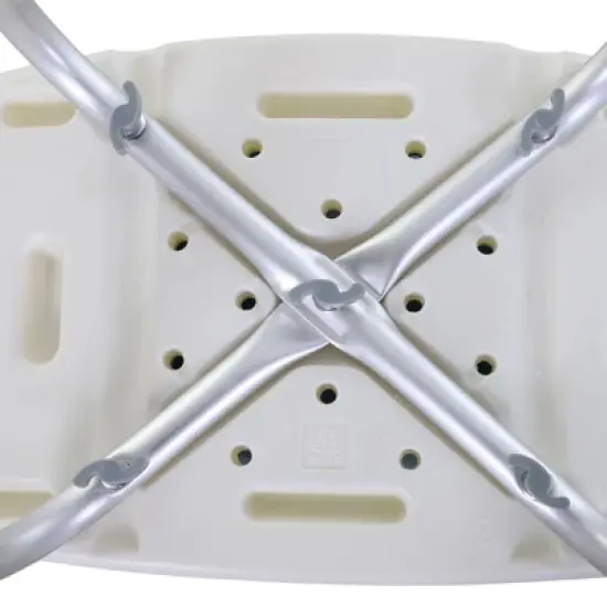 Homcom 6-Level Adjustable Curved Bath Stool Spa Shower Chair Non-Slip Design for the Elderly, Injured, & Pregnant Women image {5}