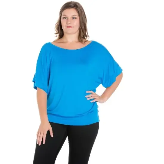 24seven Comfort Apparel Women's Plus Short Sleeve Top image {8}