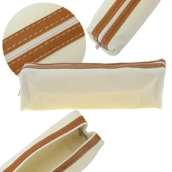 Unique Bargains Canvas Pencil Pen Case image {2}