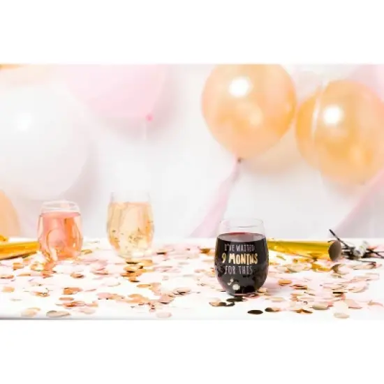 Pearhead Wine Glass - I've Waited 9 Months for This Motherhood - 16oz image {2}