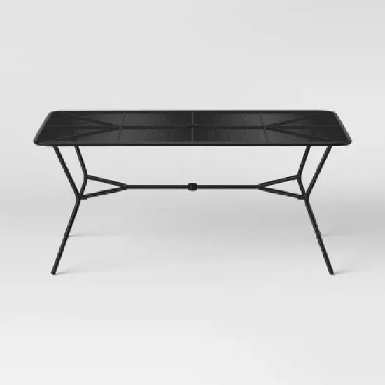 6 Person Metal Mesh Rectangle Patio Dining Table, Outdoor Furniture - Room Essentials&trade; image {2}