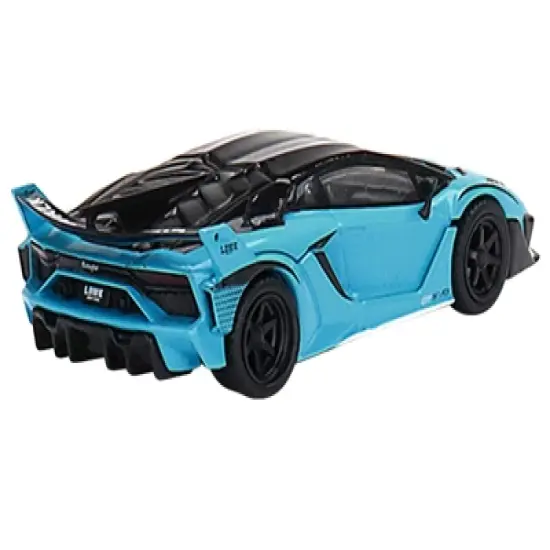 Lamborghini Aventador GT EVO Baby Blue w/Black Top Ltd Ed to 4200 pcs 1/64 Diecast Model Car by True Scale Miniatures image {2}