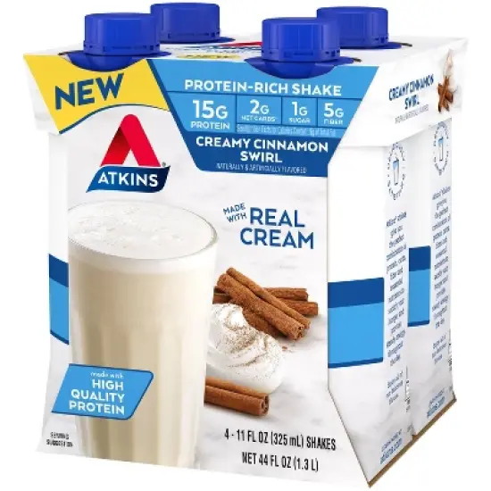 Atkins Cinnamon Swirl Nutritional Shakes - 44 fl oz/4pk image {5}