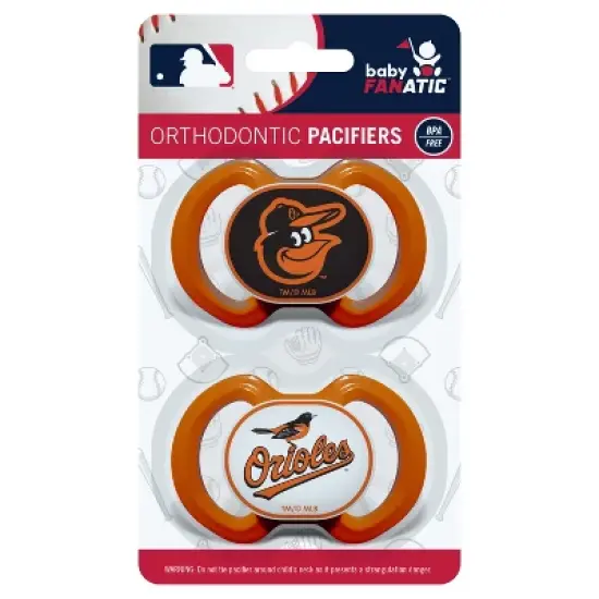 BabyFanatic Officially Licensed Unisex Pacifier 2-Pack - MLB Baltimore Orioles image {2}