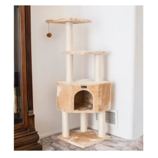 Armarkat Classic Real Wood Cat Tree - Beige image {1}