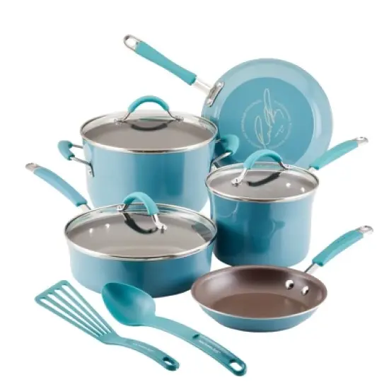 Rachael Ray Cucina 10pc Porcelain Enamel Nonstick Cookware Set image {11}