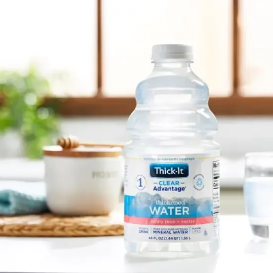 Thick-It Clear Advantage Thickened Water Unflavored 46 oz. Bottle image {1}