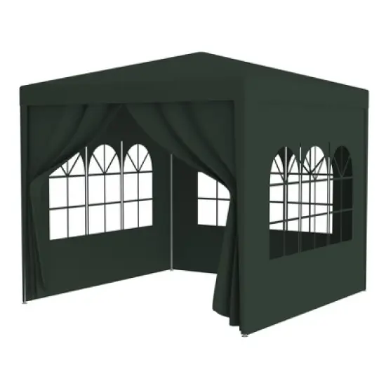 Gulches 10'x10' Heavy Duty Outdoor Party Tent Gazebo with 4 Removable Walls, Perfect for Weddings and Events, Green image {4}