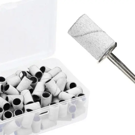 Unique Bargains 180 Grit Nail Drill Bits Sanding Bands Gel File Polish Remover For Electric Nail Tools 100 Pcs image {5}