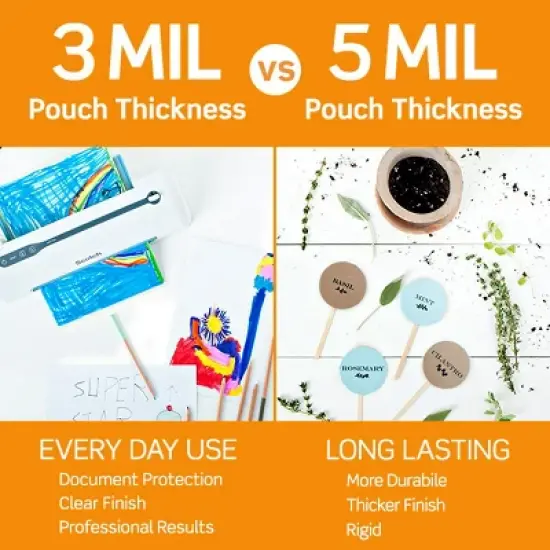 Scotch Letter Size Thermal Laminating Pouches 5 mil 11 1/2 x 9 50/Pack TP585450 image {4}