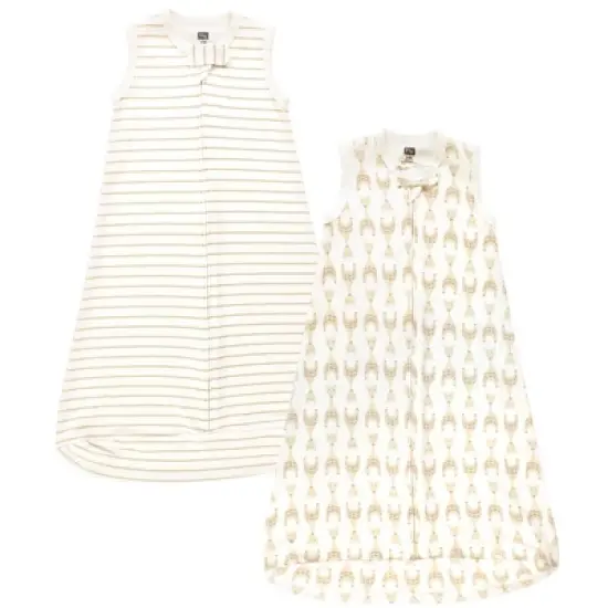 Hudson Baby Unisex Baby Interlock Cotton Sleeveless Sleeping Bag, Neutral Giraffe image {4}