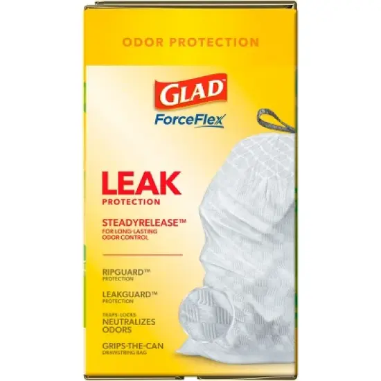 Glad ForceFlex Drawstring Trash Bags - Gain Original - 13gal/140ct image {13}