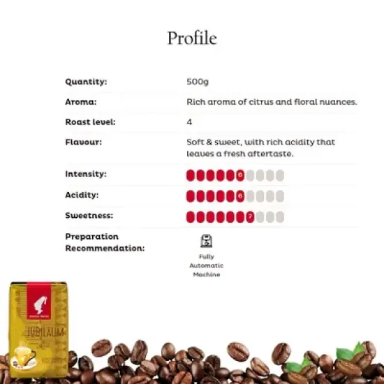 Julius Meinl Jubilaum Whole Bean Coffee 17.6oz / 500g image {1}