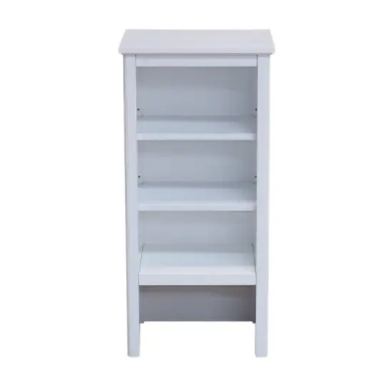 Dorset Bathroom Storage Tower with Open Upper Shelves, Lower Cabinet and Drawer - Alaterre Furniture image {1}