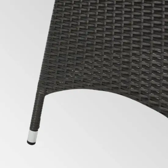 Hillhurst 5pc Wicker Round Dining Set Gray - Christopher Knight Home image {5}