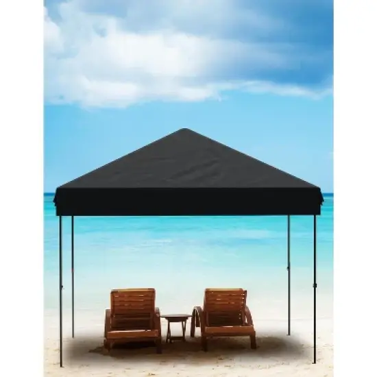 Pop Up Canopy Tent Heavy-Duty 210D Oxford Fabric Includes Roller Bag and 6 Sandbags, UV Protection for Beach and Party image {5}