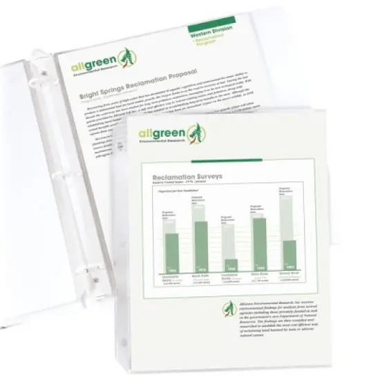 C-Line Recycled Poly Sheet Protectors, 8-1/2 x 11 Inches, Clear, Pack of 100 image {2}