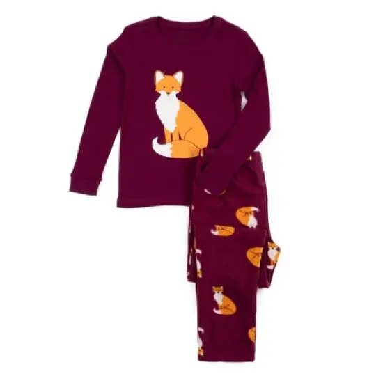 Leveret Kids Cotton Top and Fleece Pants Pajamas image {3}