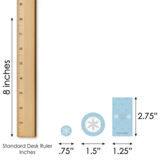 Big Dot of Happiness Winter Wonderland - Snowflake Holiday Party and Winter Wedding Candy Favor Sticker Kit - 304 Pieces image {5}